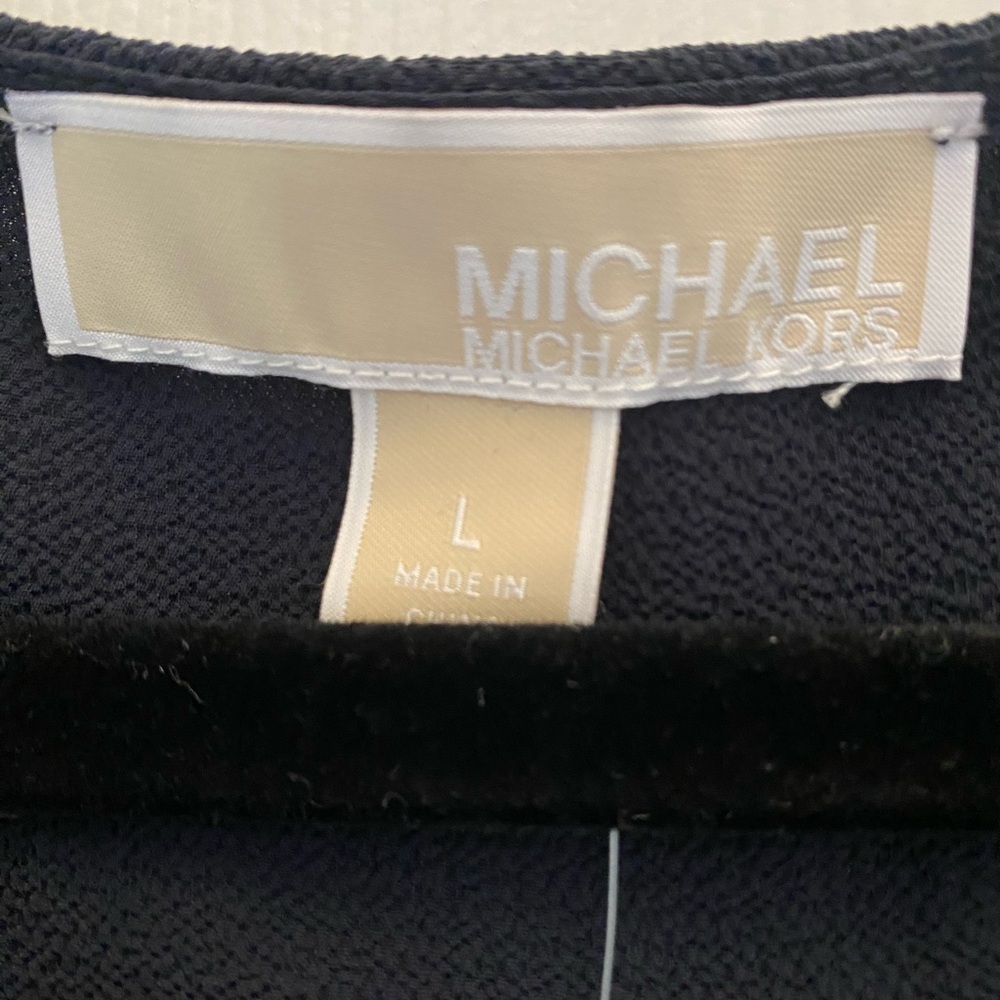 Michael Kors- NWT- Cold shoulder blouse - New Navy - L - Picture 5 of 6